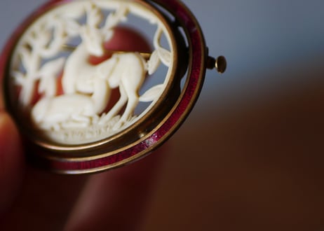 vintage brooch 【鹿の親子】