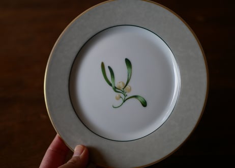 STOCK→１　フランス  LIMOGES リモージュ 宿り木  プレート