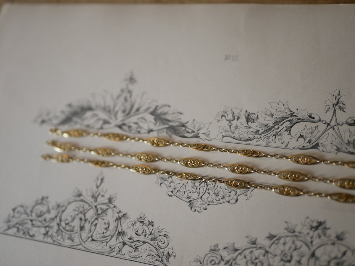 フランスアンティーク　K18　フィリグリーネックレス/喜平ブレスレットリング フランスアンティーク K18 フィリグリーネックレス/喜平ブレスレット