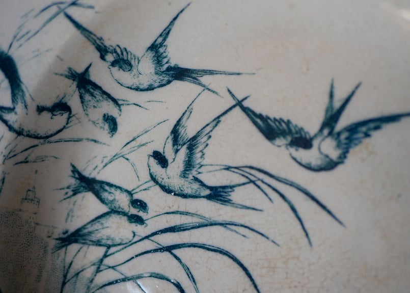 no.5 ツバメ アンティークプレート フランスアンティーク つばめ