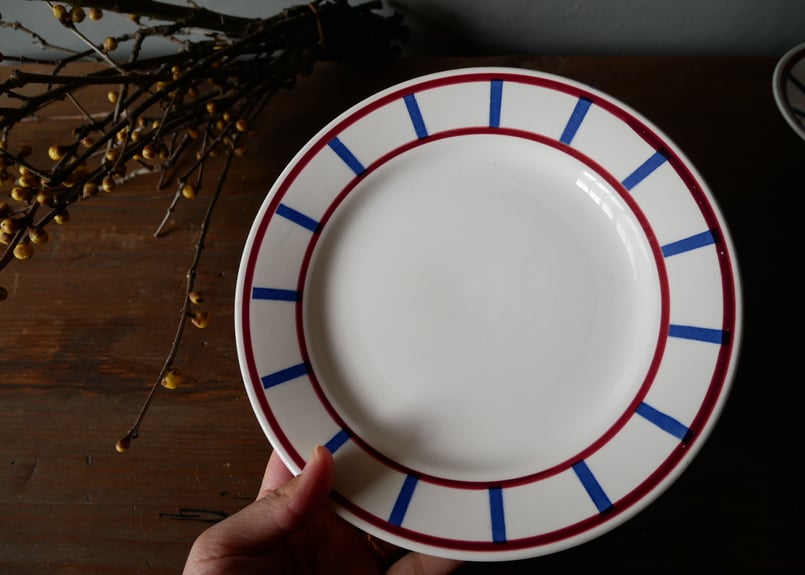 フランスアンティーク　バスク柄　ボウル フランスアンティーク バスク柄 サルグミンヌ B | mamantique