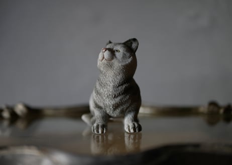 グレイの猫　Chat Gris　フランスヴィンテージ　ブロカントのある暮らし