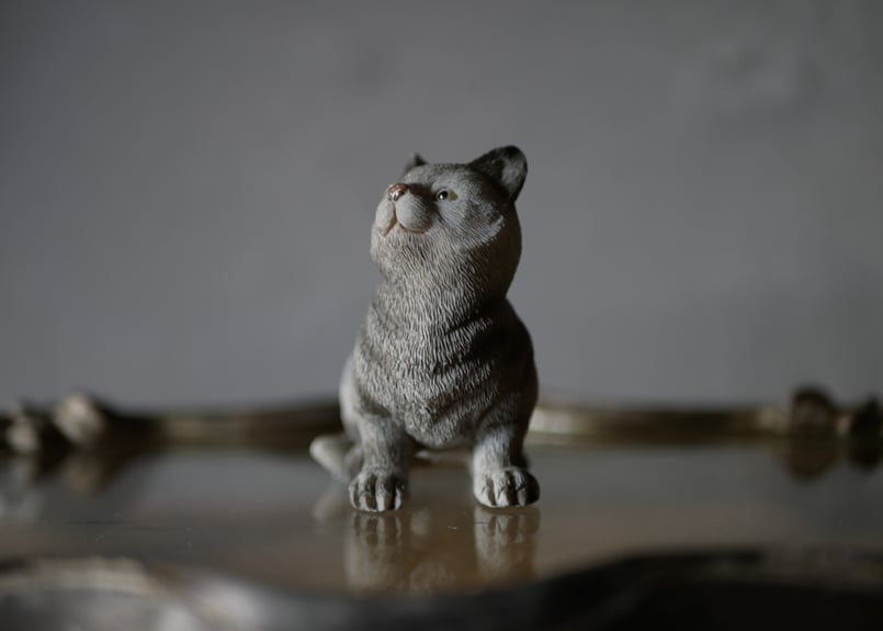 6匹の猫のタペストリー ラグ 織物 フランスアンティーク ヴィンテージ ねこネコ フランス アンティーク ネコの小物置き