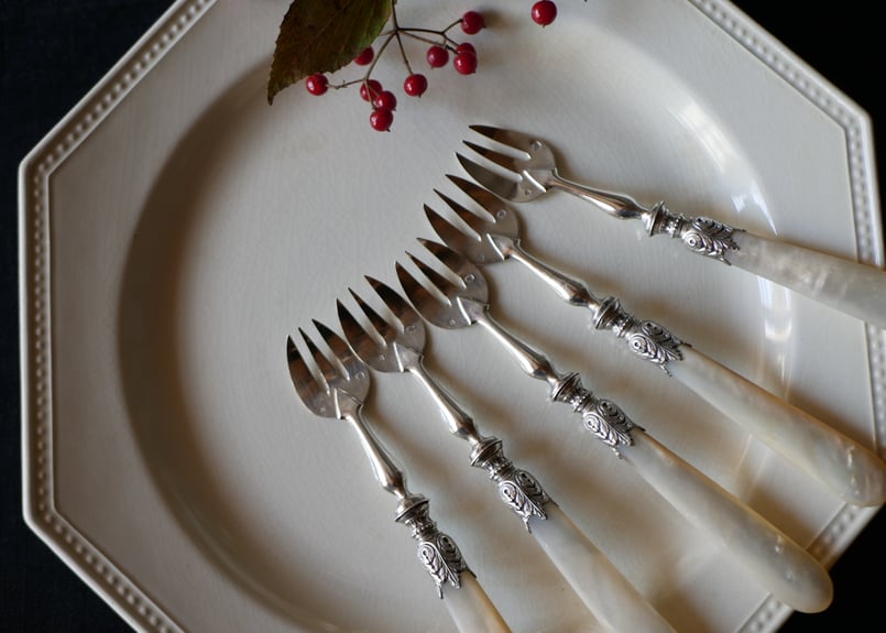 フランスアンティーク　純銀カトラリー　ミネルヴァ刻印有り フランスアンティーク 純銀カトラリー ミネルヴァ刻印有り ミネルヴァ