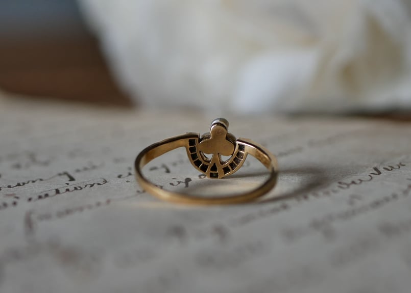 K18 アールデコ スパニッシュリング スペインアンティーク | mamantique