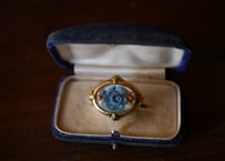 ルーサイト 青いバラのブローチ FRANCE antique BROCANTE vintage