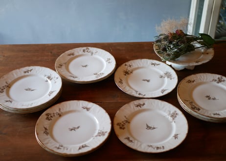 STOCK→1   リモージュ LIMOGES ツバメプレート D.E.F  フランスアンティーク