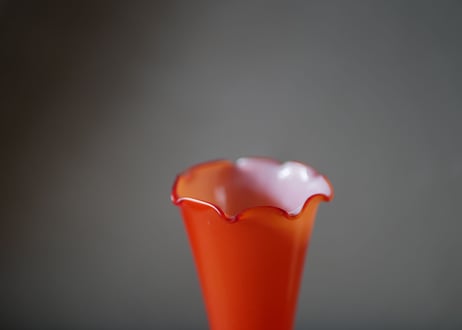 no.4 　オパリンガラス　フラワーベース　フランスヴィンテージ　ブロカントのある暮らし