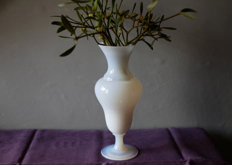 オパリンフラワーベース　花器　花瓶　オパリン　フランスヴィンテージ　ブロカントのある暮らし