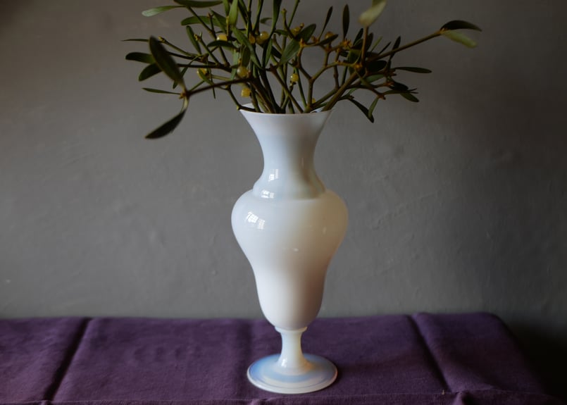 オパリンフラワーベース 花器 花瓶 オパリン フランスヴィンテージ