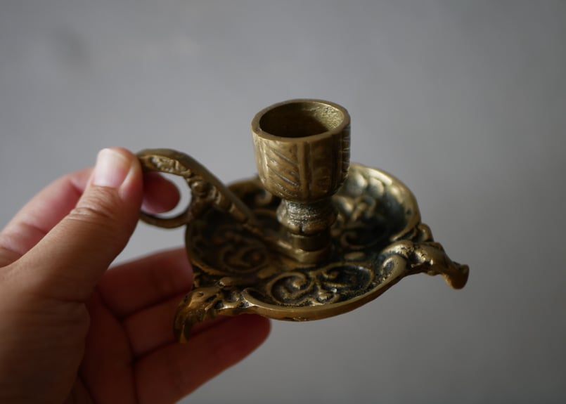 ブロンズ製 キャンドルホルダー フランスアンティーク アンティークの