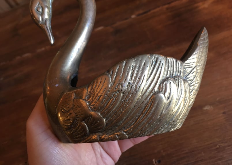 仏 アンティーク スワン 置物 小物入れ | mamantique