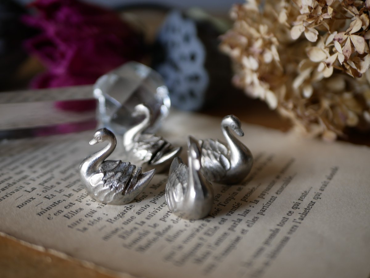 スワン カードスタンド 白鳥 刻印入り フランスヴィンテージ | mamantique