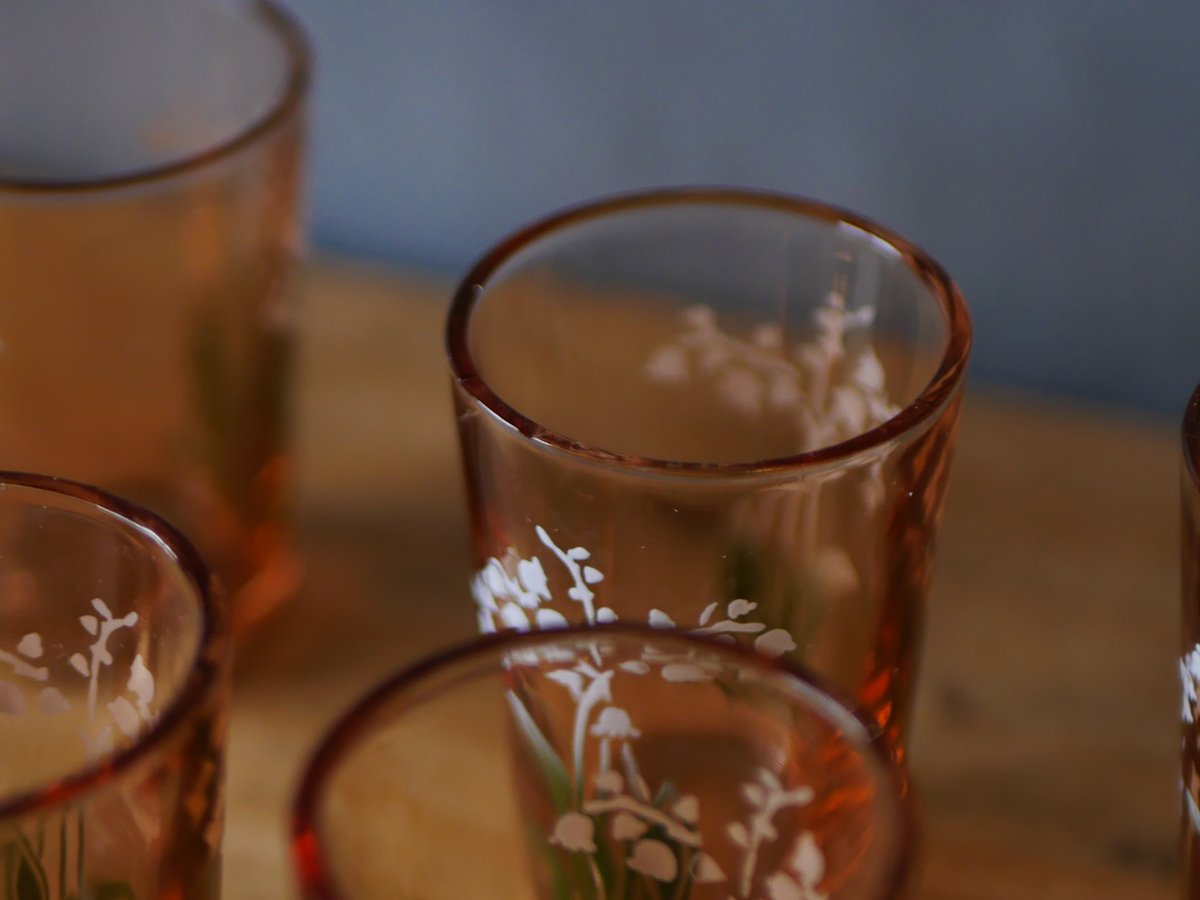 アンティーク　瓶　鈴蘭　スズラン　ヴィンテージ　ガラス　バカラ　アールヌーボー アンティーク 瓶 鈴蘭 スズラン ヴィンテージ ガラス バカラ アール