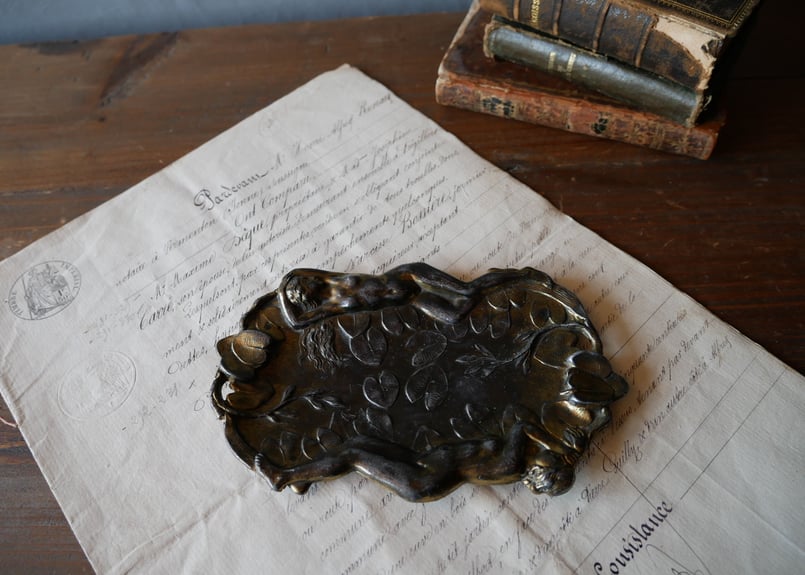 フランスアンティーク　アクセサリーしスタンド　ブロカント フランスアンティーク ブロンズ アクセサリースタンド | mamantique