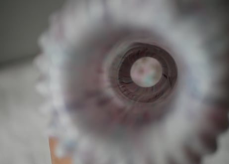 オパリンガラス　フラワーベース　クリシー　フランスヴィンテージ　ブロカントのある暮らし