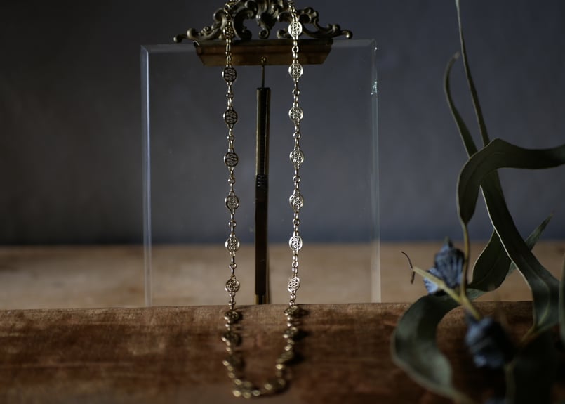 FN-10】 K18 フィリグリーネックレス アンティークジュエリー フランス