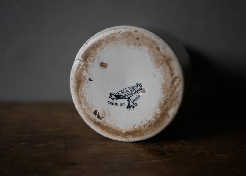 クレイユモントロー DIJON マスタードポット フランスアンティーク