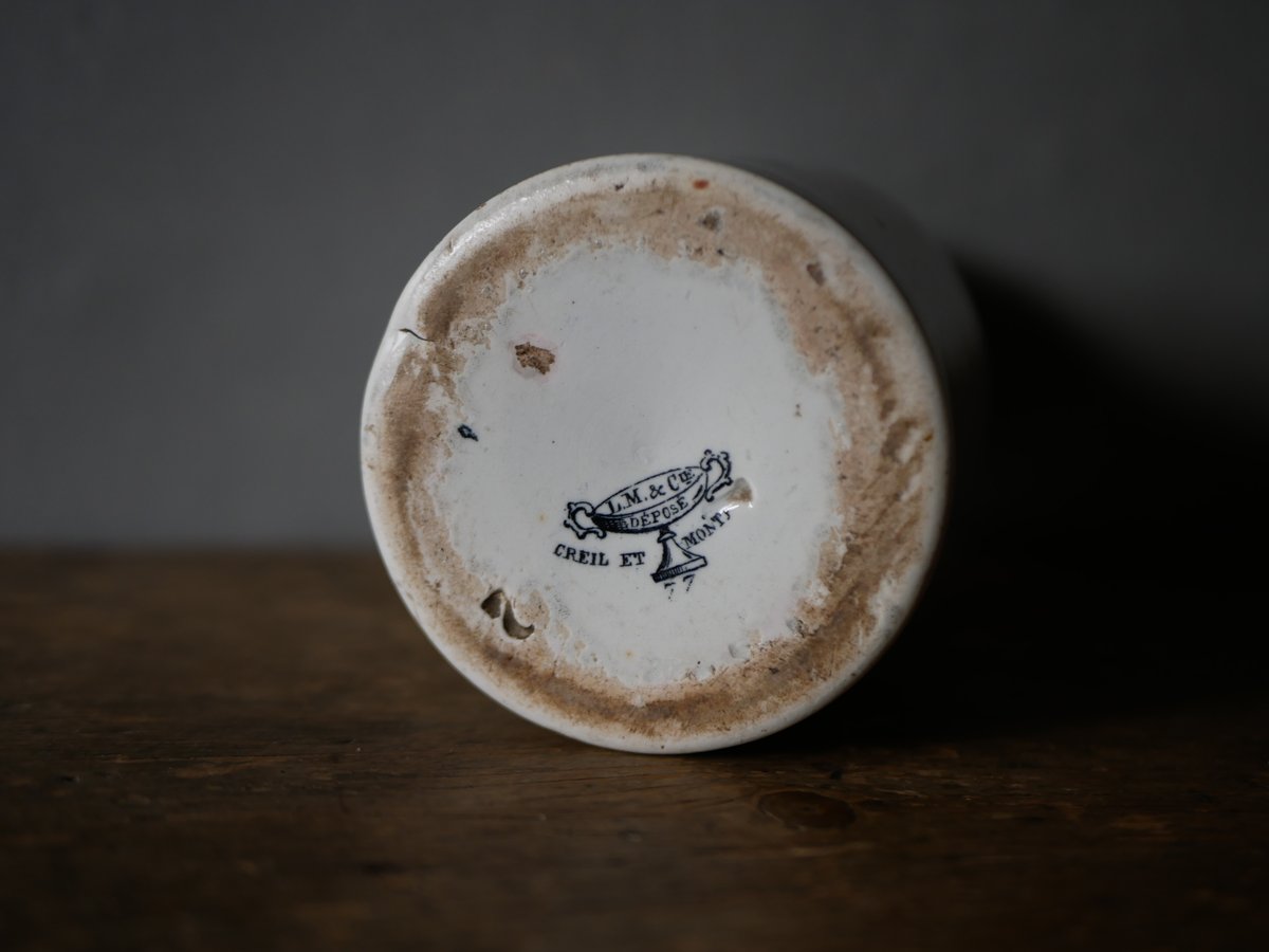 クレイユモントロー DIJON マスタードポット フランスアンティーク