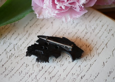 victorian brooch, Hand + panier
