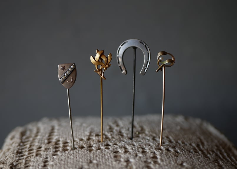 FIX 宿り木 ハットピン フランスアンティーク ヴィンテージ ブロカント