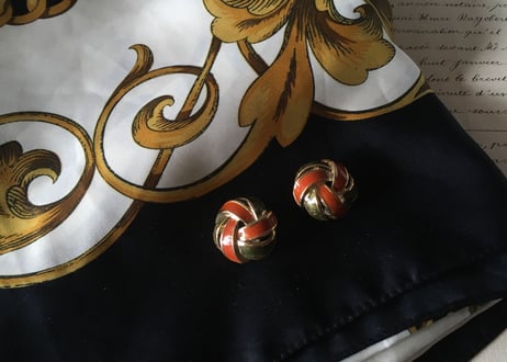 秋色 イヤリング FRANCE antique BROCANTE vintage