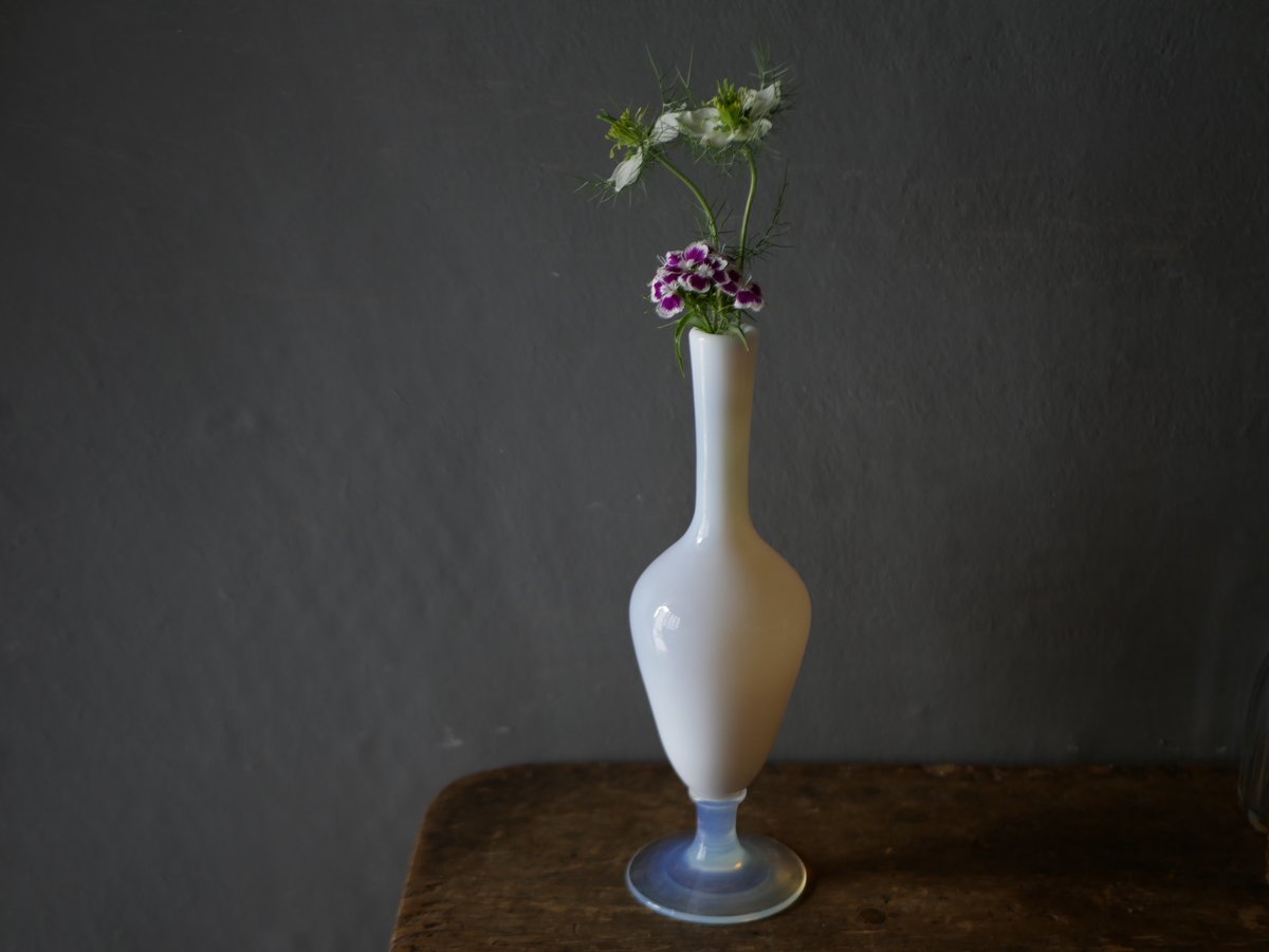 セーヴル 花器 クリスタル オパリン フラワーベース フランス
