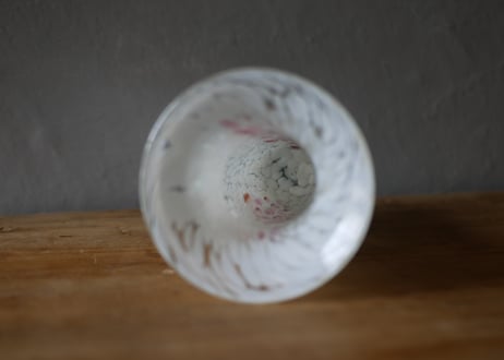 オパリンガラス　フラワーベース　花器　花瓶　フランスヴィンテージ