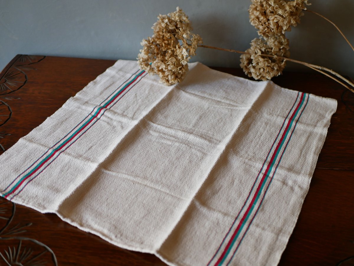 STOCK→2 バスクリネン トーション フランスアンティーク