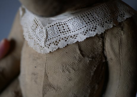 ニット帽をかぶったテディベア　フランスアンティーク　ブロカントのある暮らし