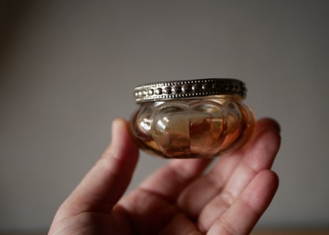 ガラスの小物入れ　フランスヴィンテージ　ブロカントのある暮らし　ブロカント