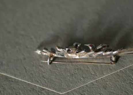 純銀　バードブローチ　フランスアンティーク　ブロカントのある生活