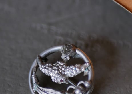 Brooch, Swallow and Muguet