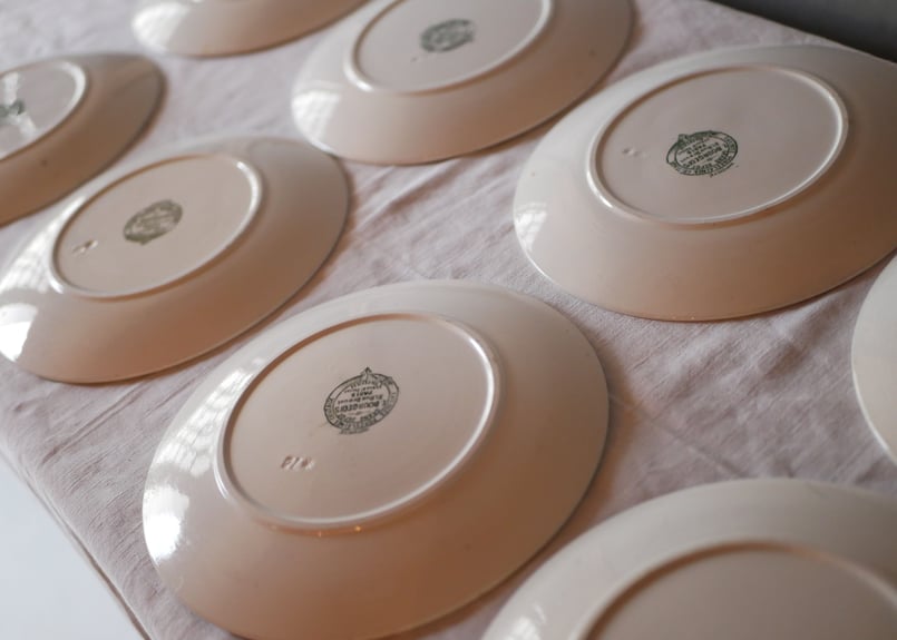 Stock→5 平皿 ヤドリギ フランスアンティーク 宿り木 brocante