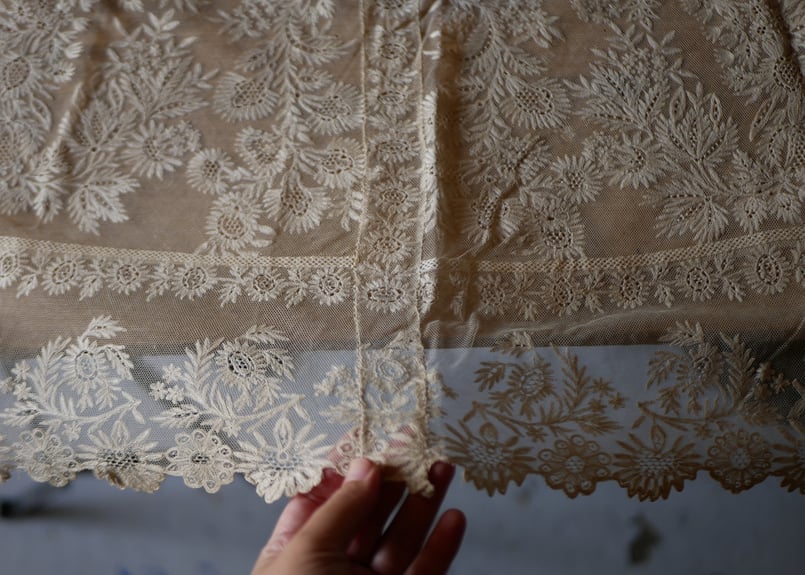 アンティークレース テーブルクロス フランスアンティーク