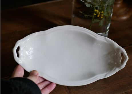 ラヴィエ　白地　フランスアンティーク　ブロカントのある暮らし