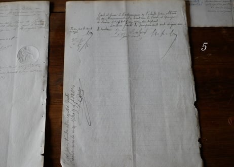 Old  lettering paper