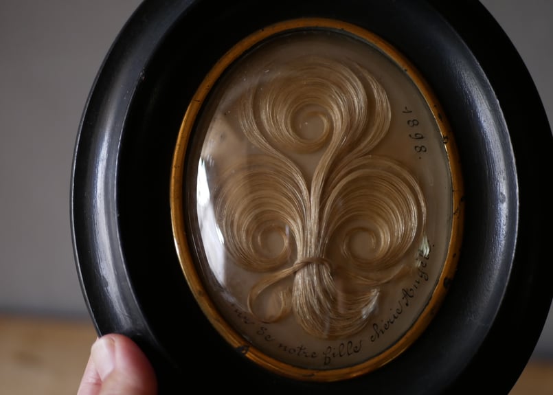 ルリケール　ヘアアート　ゴシック調　1900年製　フランス　アンティーク ルリケール ヘアアート ゴシック調 1900年製 フランス アンティーク