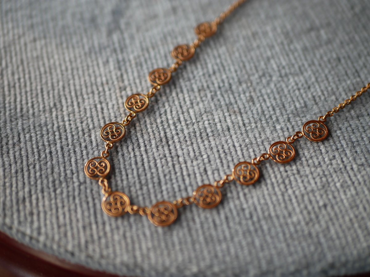 FN-01 フィリグリーネックレス 18金 18K ピンクーゴールド フランス