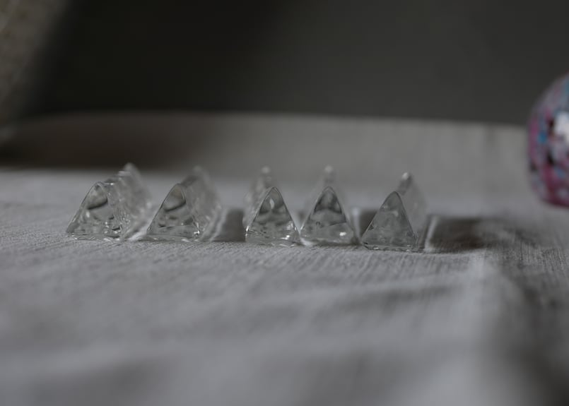 カトラリーレスト クリスタルガラス フランスアンティーク