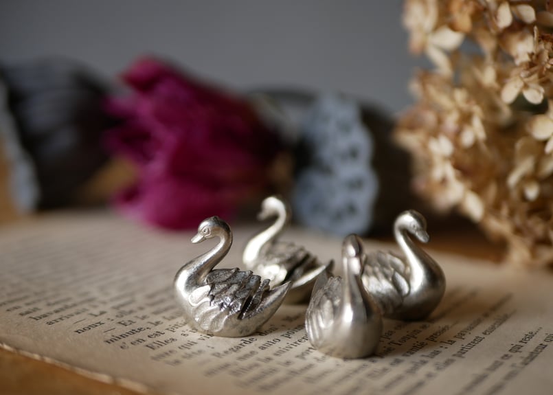 スワン カードスタンド 白鳥 刻印入り フランスヴィンテージ | mamantique