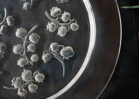 #4 Muguet plate,  Lalique