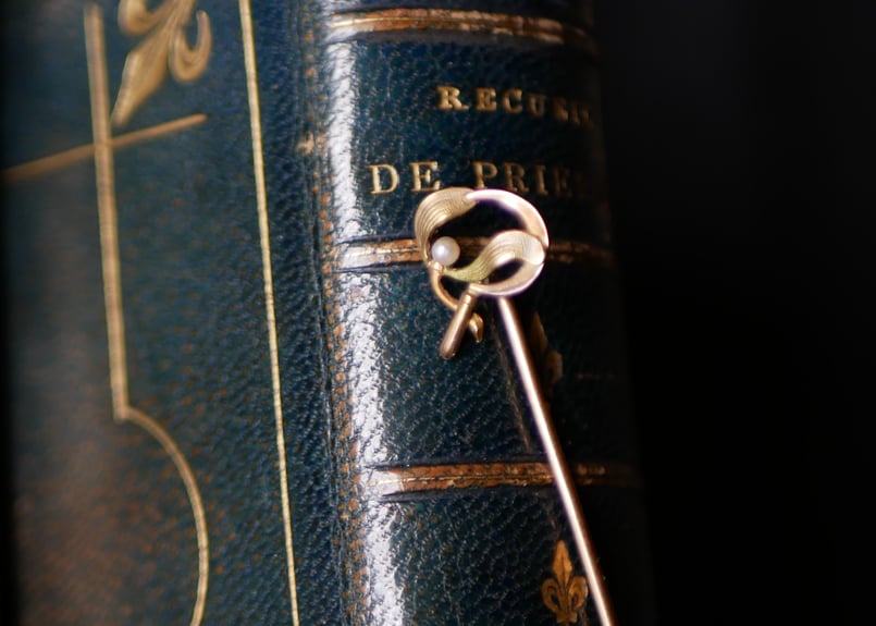 FIX 宿り木 ハットピン フランスアンティーク ヴィンテージ ブロカント