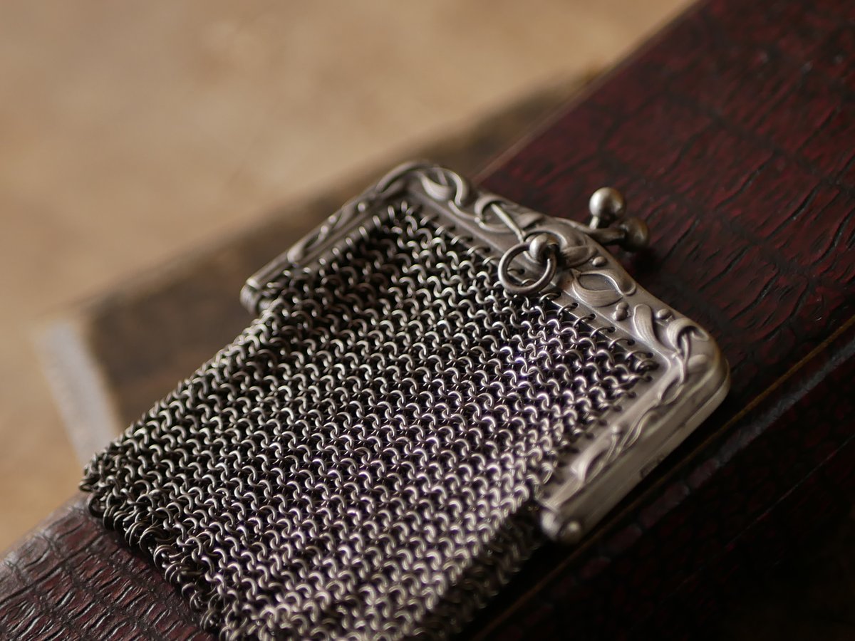 純銀製シルバーヤドリギモチーフパース フランスアンティーク