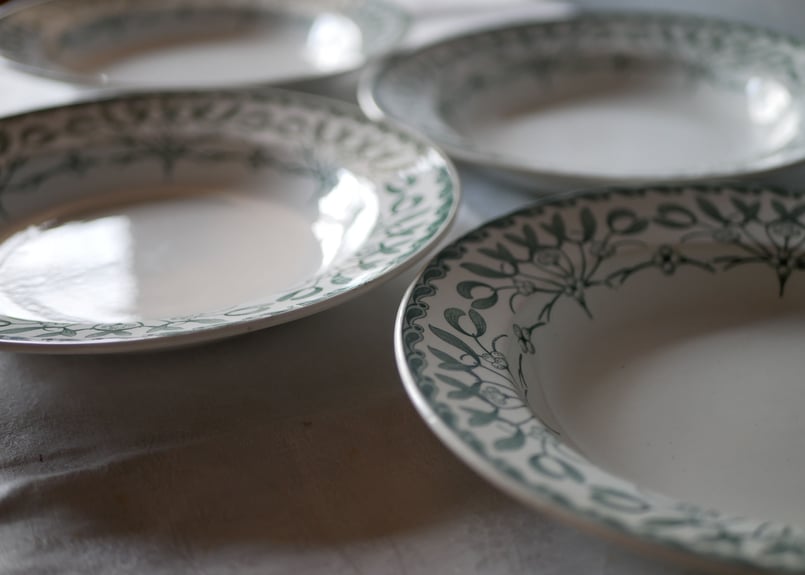 深皿 ヤドリギ フランスアンティーク 宿り木 brocante | mamantique