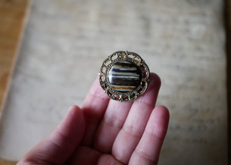 vintage スカーフクリップ　フランスヴィンテージ　ブロカントのある暮らし