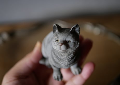 グレイの猫　Chat Gris　フランスヴィンテージ　ブロカントのある暮らし