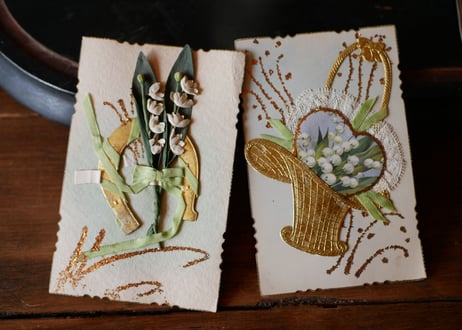 panier muguet,  card