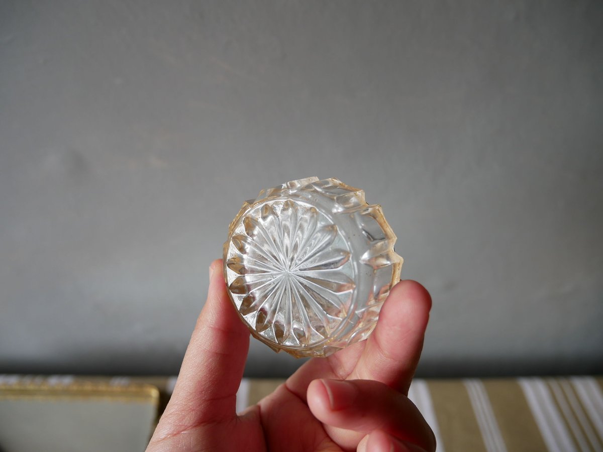 カットガラス 小物入れ アクセサリーボックス フランスアンティーク