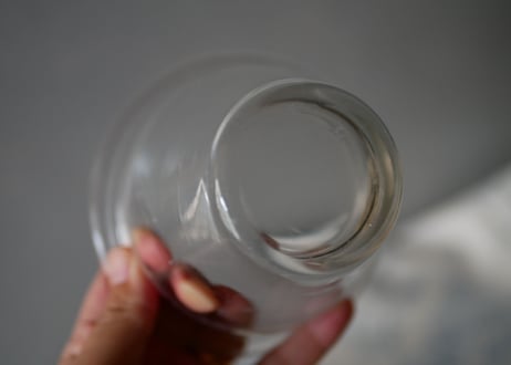 Glass confiture pot